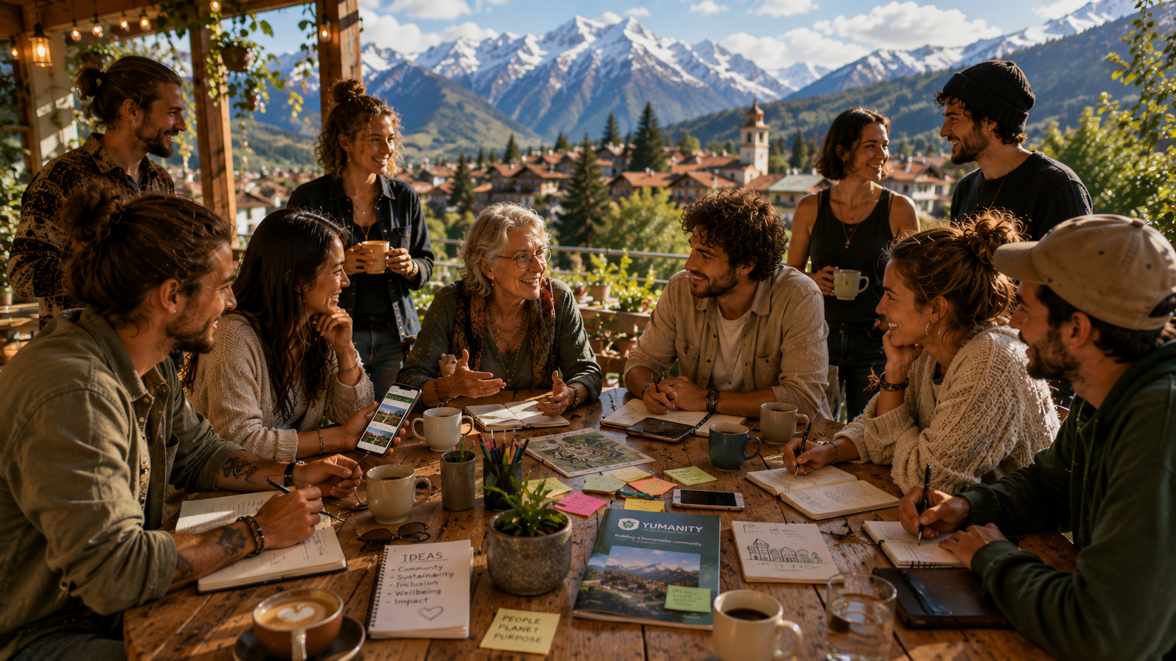 Co-creation session — collaborators imagining the future of Yumanity